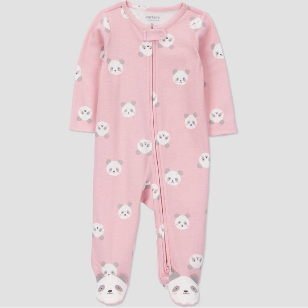 Carter's Pink Panda Patterned Footie